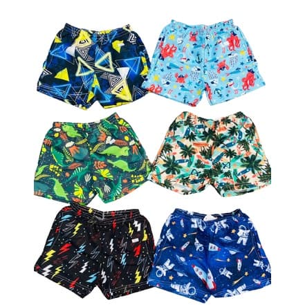 2 BERMUDAS SHORTS  INFANTIL MENINO TACTEL 1/8 PRAIA PISCINA