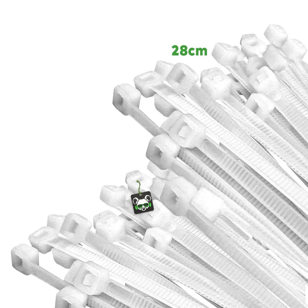 100 Uni. Cinta Abraçadeira Enforca Gato Nylon 28cm X 4,8mm