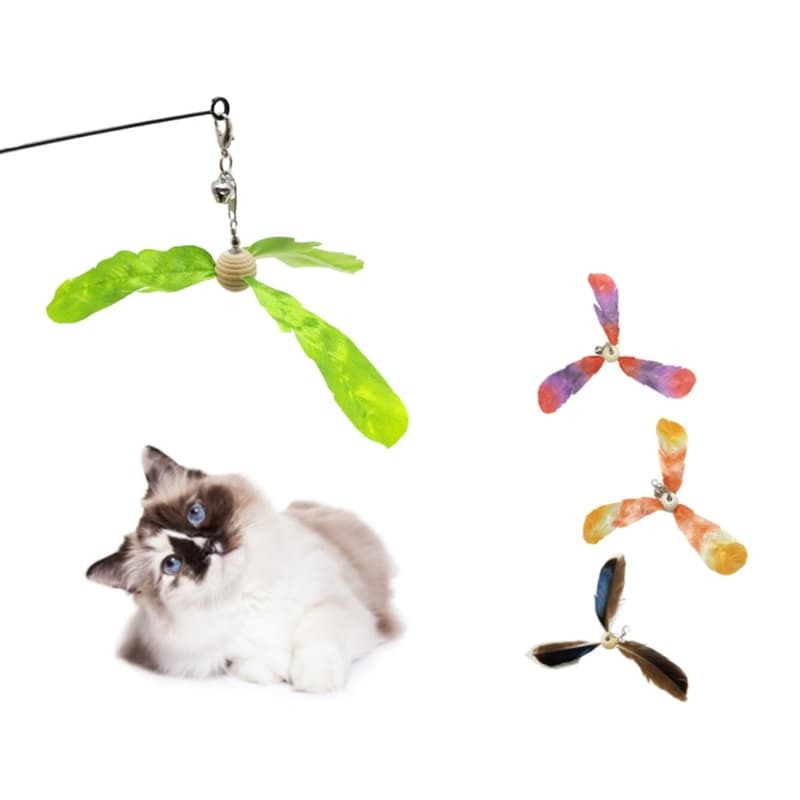 YU Gato Teaser Varinha Brinquedo Com Interação De Penas Destacável Provocando Interior CatChase Para Gatos Tédio