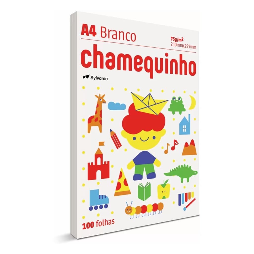 Papel Chamequinho A4 75g 100 Folhas – Ideal para Escolas, Escritórios e Artes