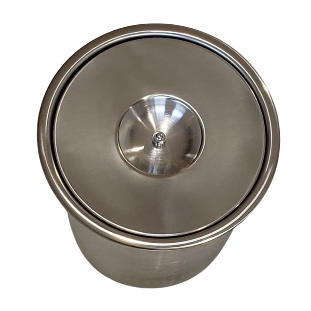 Lixeira De Embutir No Granito 15cm Em Inox P/ Cozinha Ou Wc 3lt