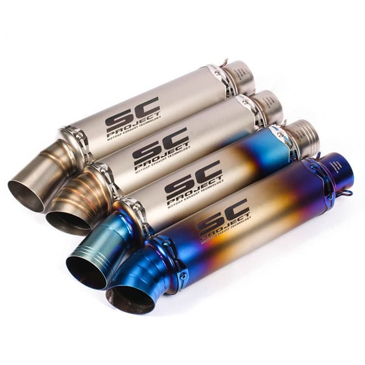 Silenciador De Escapamento Universal Para Motocicleta Com Entrada De 51 Mm