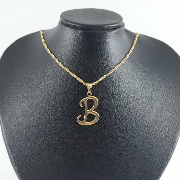 Colar Inicial Letra B Bia/Barbara/Bianca/Bella/Bruna/Brenda Exclusivo Premium