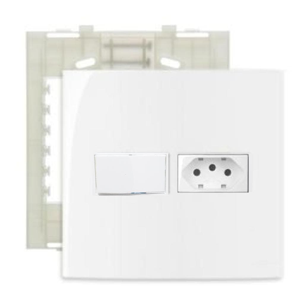 Conjunto 4x4 Interruptor e tomada 10/20A Margirius Sleek