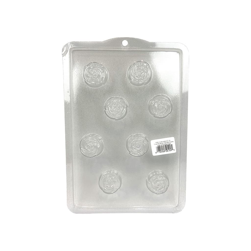 Forma De Acetato Botão De Rosa Reto 8 Cavidades