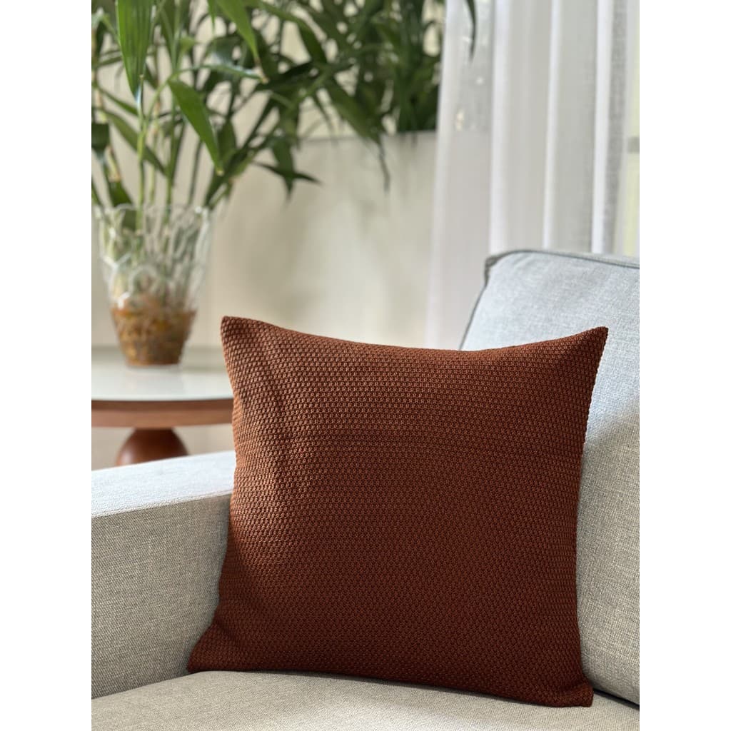 Capa De Almofada Decorativa Lisa Tricot 45x45 Sofa Cama