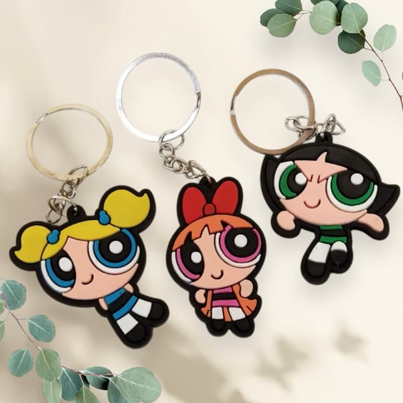 KIT 3und Chaveiro Meninas Super Poderosas Geek Fofo Presente Revenda