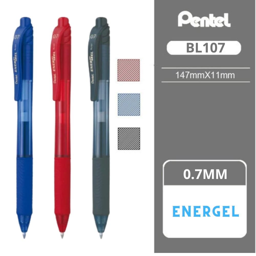 Caneta Energel-X Retrátil 0.7mm