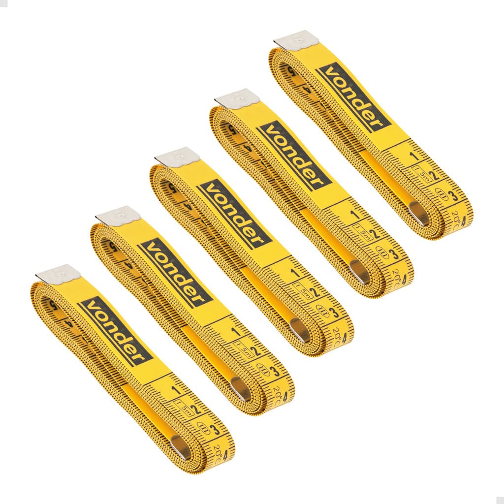 Kit 05 Fita Métrica Flexível 150cm Corporal Costura Cintura