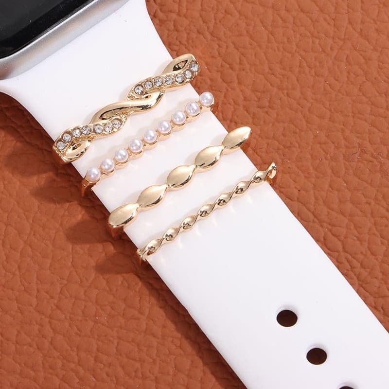 Decoração Pingentes Berloques Para Pulseira Apple Watch Band Decorativo Enfeite Smartwatch Acessório ATALHOBR