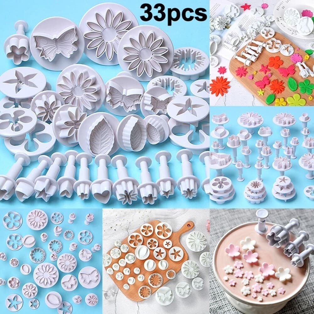 33 Pcs/Conjunto De Moldes Para Bolos/Cookie/Flower/Confeitaria Acessórios