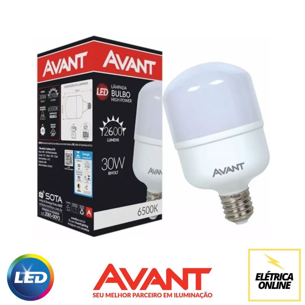 Lâmpada LED Bulbo 30w Alta Potência E27 - AVANT