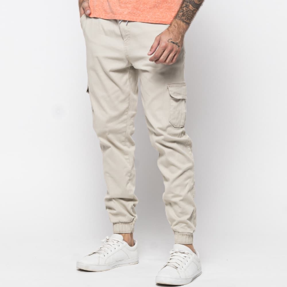 CALÇA JOGGER CARGO MASCULINA FEMININA DESTROYED RASGADA COM ELASTICO SARJA