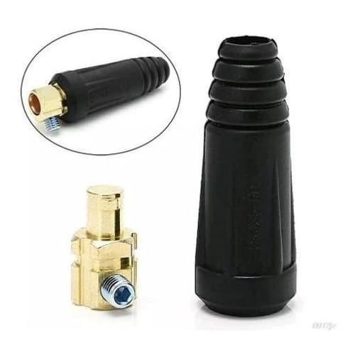 Conector Macho Cabo Máquina Solda 9mm Engate Rápido