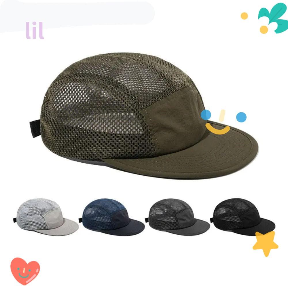 LIL 5 Painéis Bonés De Beisebol , Boné De Trabalho Respirável Verão De Secagem Rápida Masculino Feminino Camping