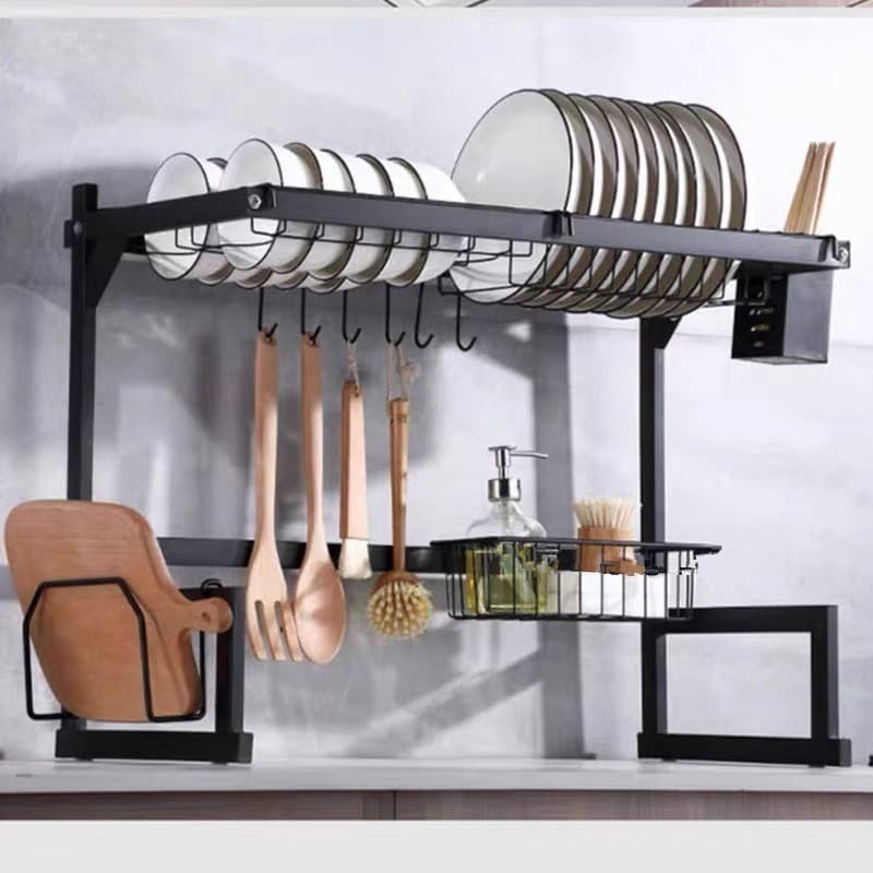 85cm Cozinha Suspensa Modula Autosustentavel Escorredor Louça Rac Escorredor Louça Suspenso Boutique Rack Aço Inoxidável