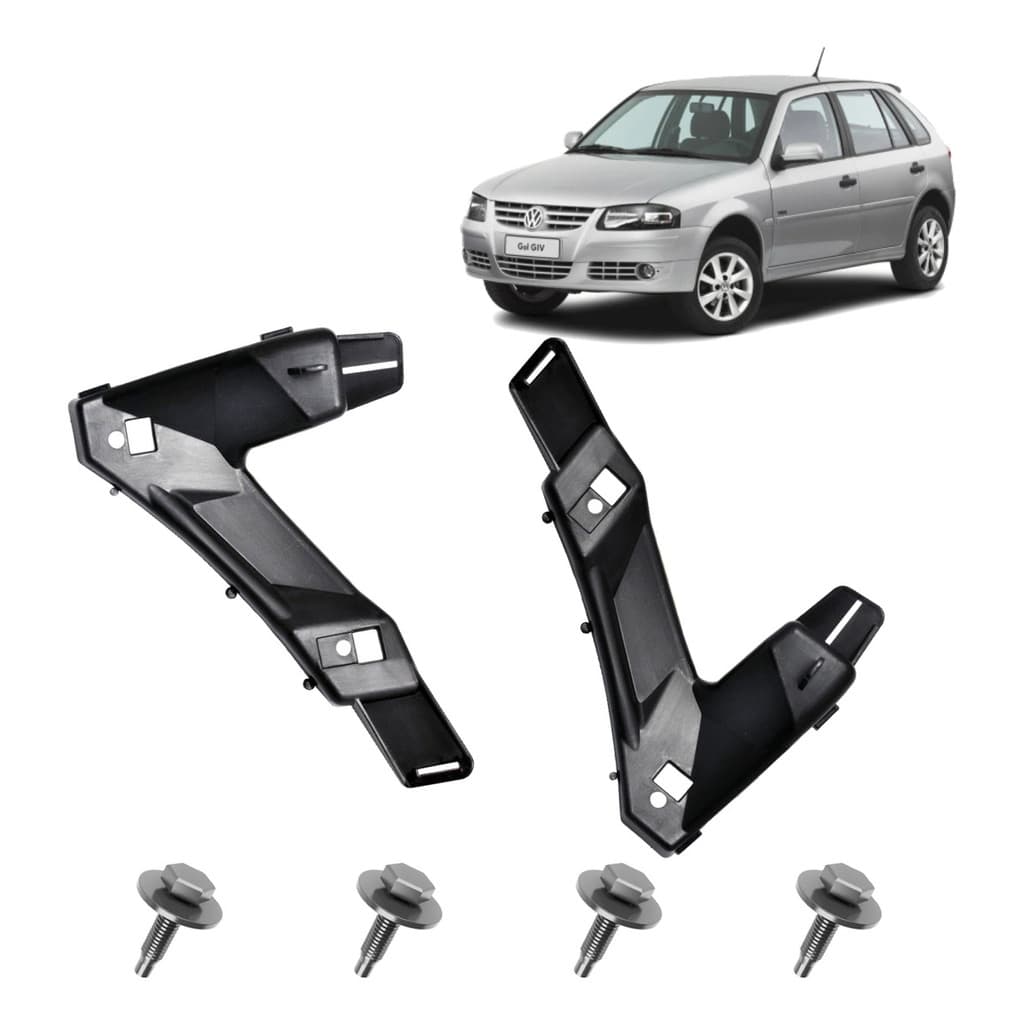 Par Suporte Guia Parachoque Dianteiro Gol G4 2005 06 A 2014