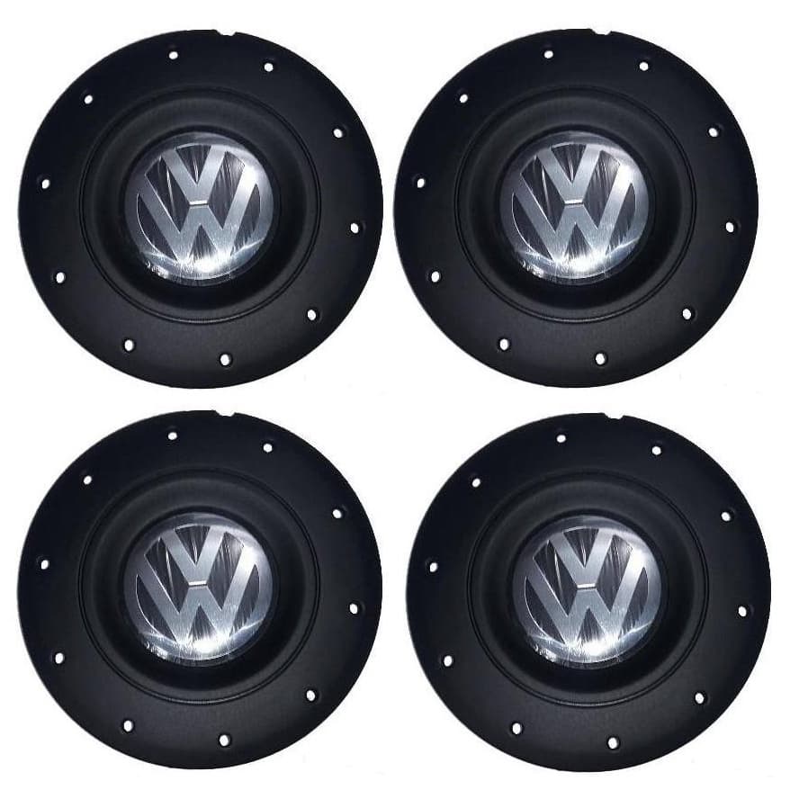 Jogo de Calota VW Fox Polo Golf Bora Cross fox 5 FUROS modelo Amarok p/ Roda de Ferro Vw Aro15