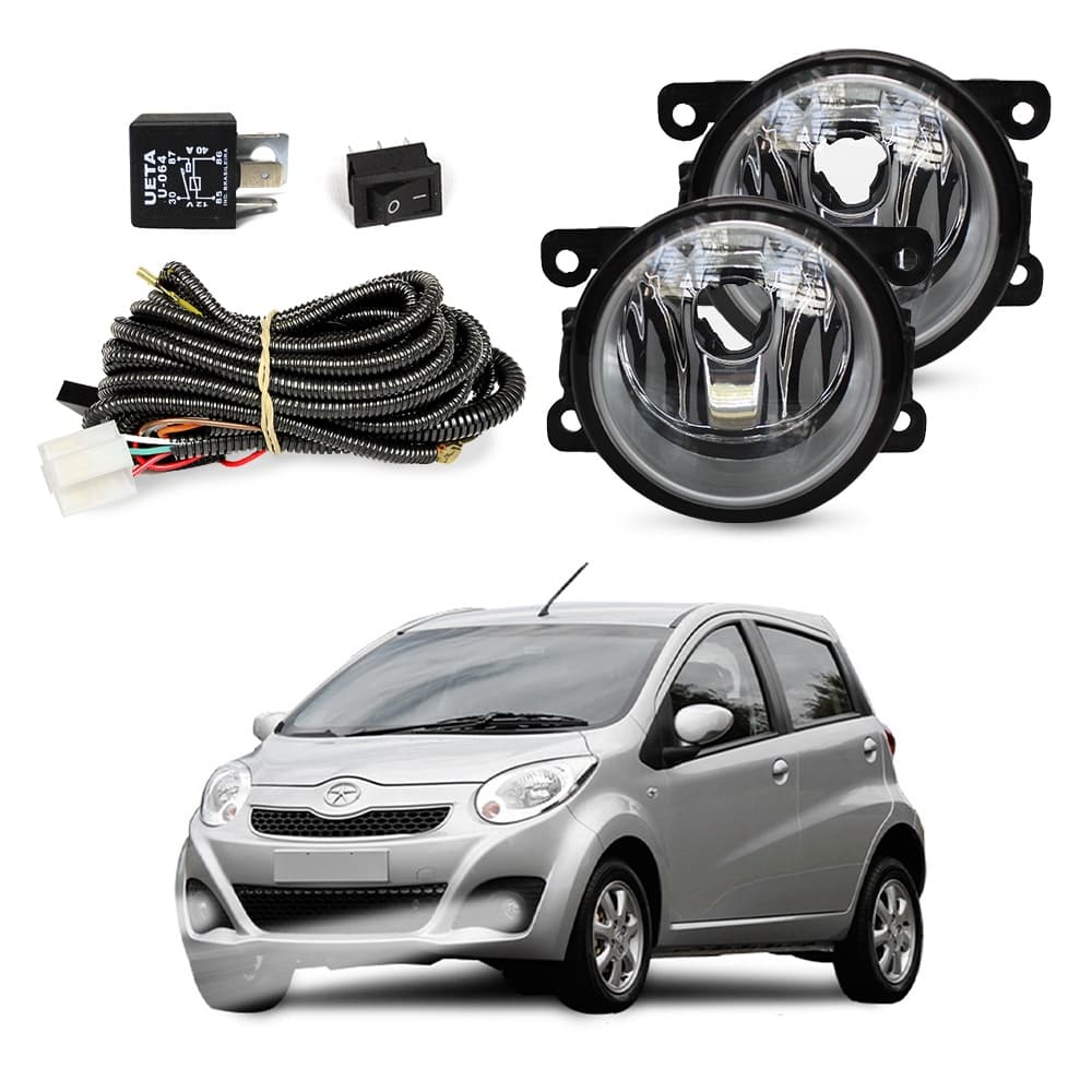 Kit Farol de Milha JAC J2 2012 a 2016 Farol Auxiliar de Carro Lente de Vidro Neblina Automotivo