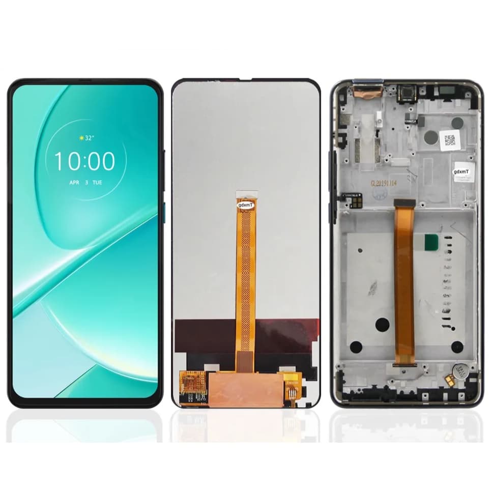 6.5" VIVID Display Para Moto One Hyper Compativel XT2027 XT2027-1 Frontal Touch Tela Com Aro