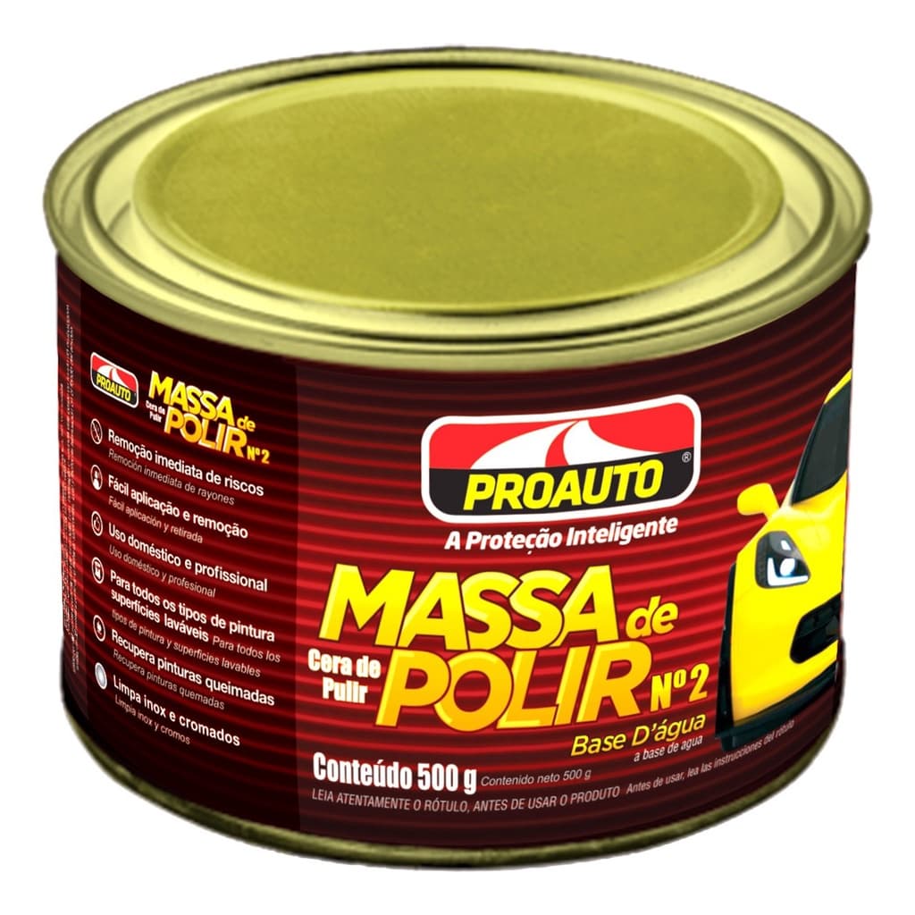 Massa Para Polir Nº 2 500g Proauto Carro Moto Caminhão