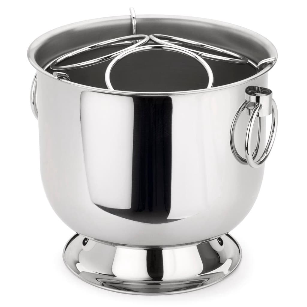 Champanheira Inox Base Coletora Para Nao Molhar Mesa Grelha Separadora 3 Garrafas Balde De Gelo 6 LBar Festa Espumante