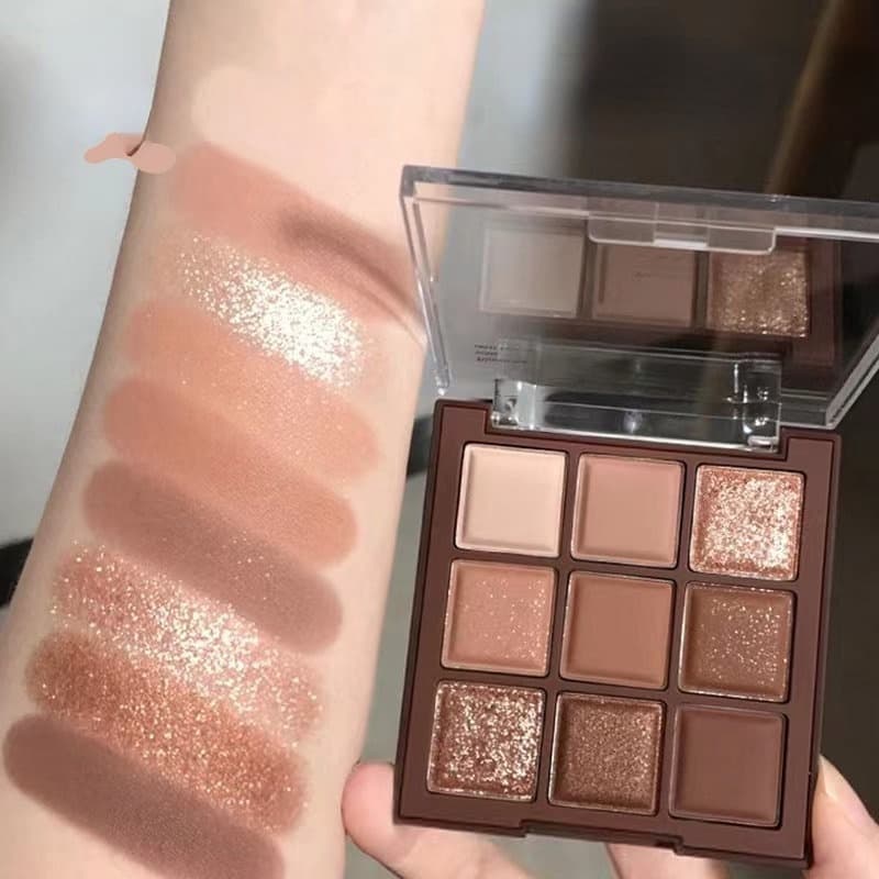 9 Cores Paleta Nude Matte Shimmer E Pigmentos De Sombra Glitter Eyeshadow