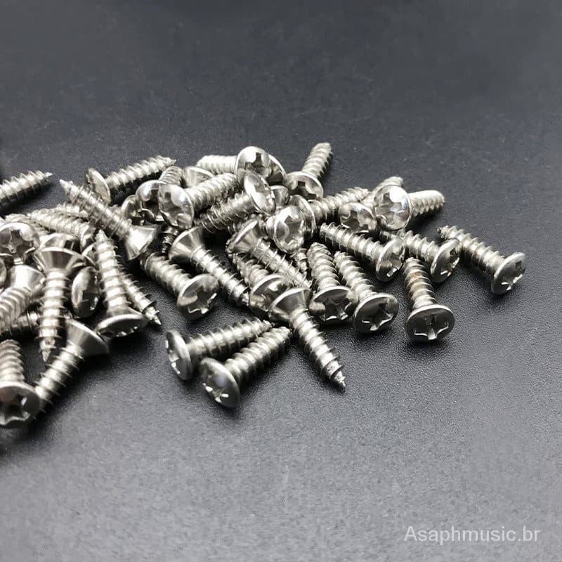 50 ou 100pcs 3x12mm jack capa placa parafuso de guitarra elétrica para st tl guitar bass
