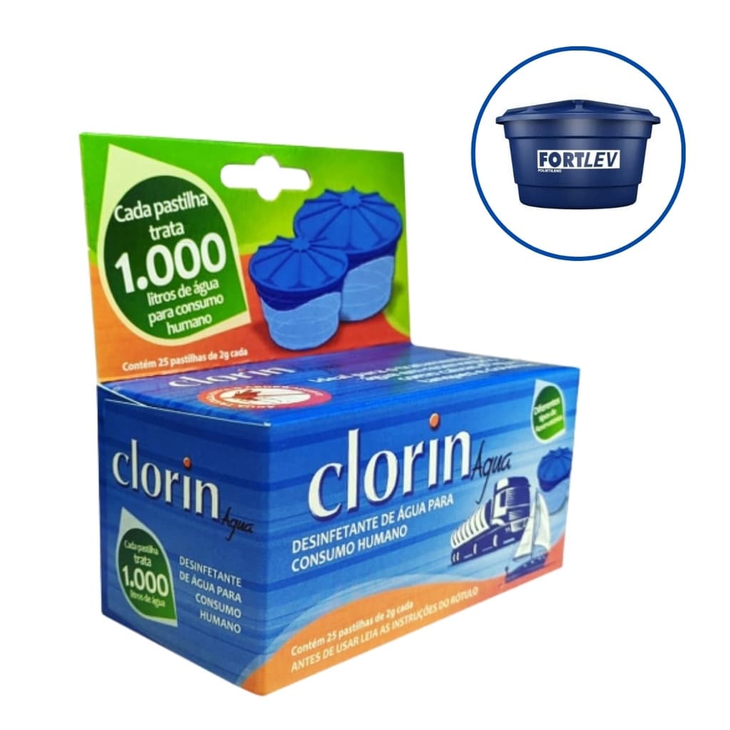 Clorin Pastilha Tratamento de agua Purificação Reservatórios