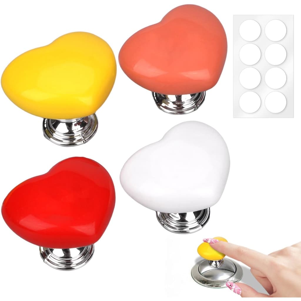 Botão De Descarga Do Vaso Sanitário , Love Heart Toilet Colorido Em Forma De Coração Para A Decoração Da Casa De Banho
