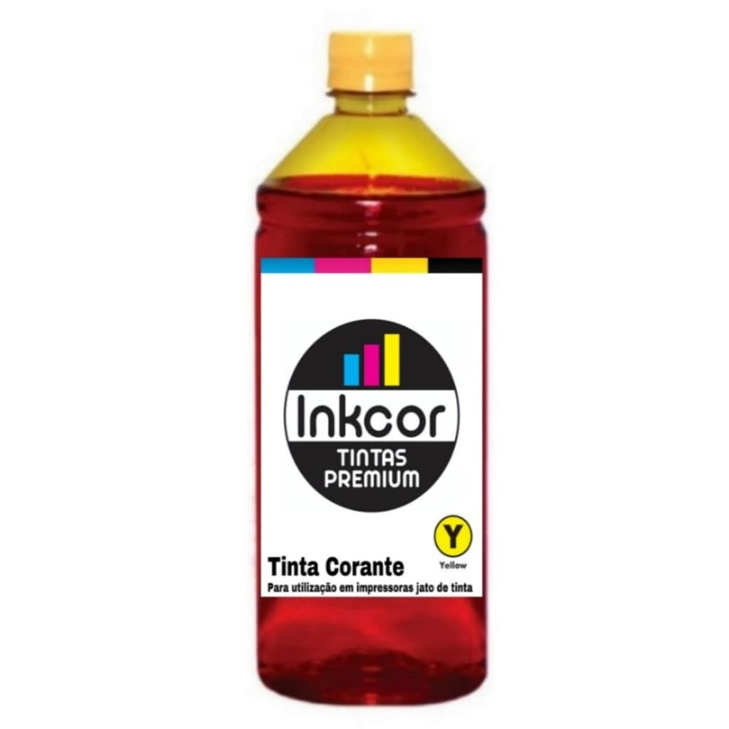 Tinta Amarela para Recarga de Cartuchos Compatível com Impressoras HP 2700 2774 3700 2600 2676