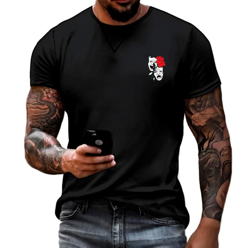 Camiseta Sorriso Chora agora Ri Depois Kit Cria Rj Masculina Camisa Algodão