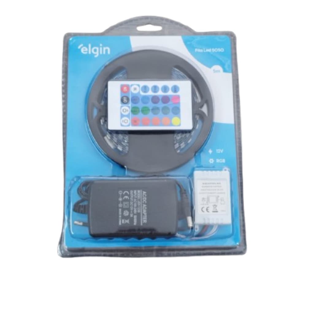 Fita Led elgin 12V 5050 7,8W RGB 5m