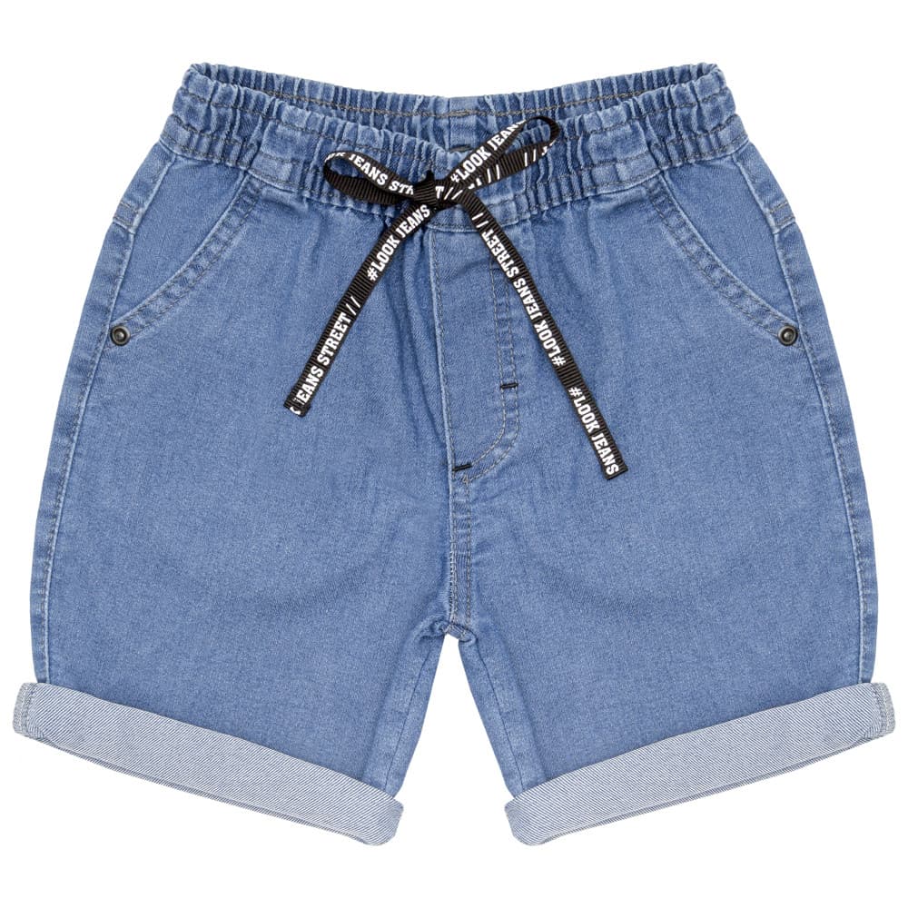 Shorts Infantil Look Jeans Delavê Jeans