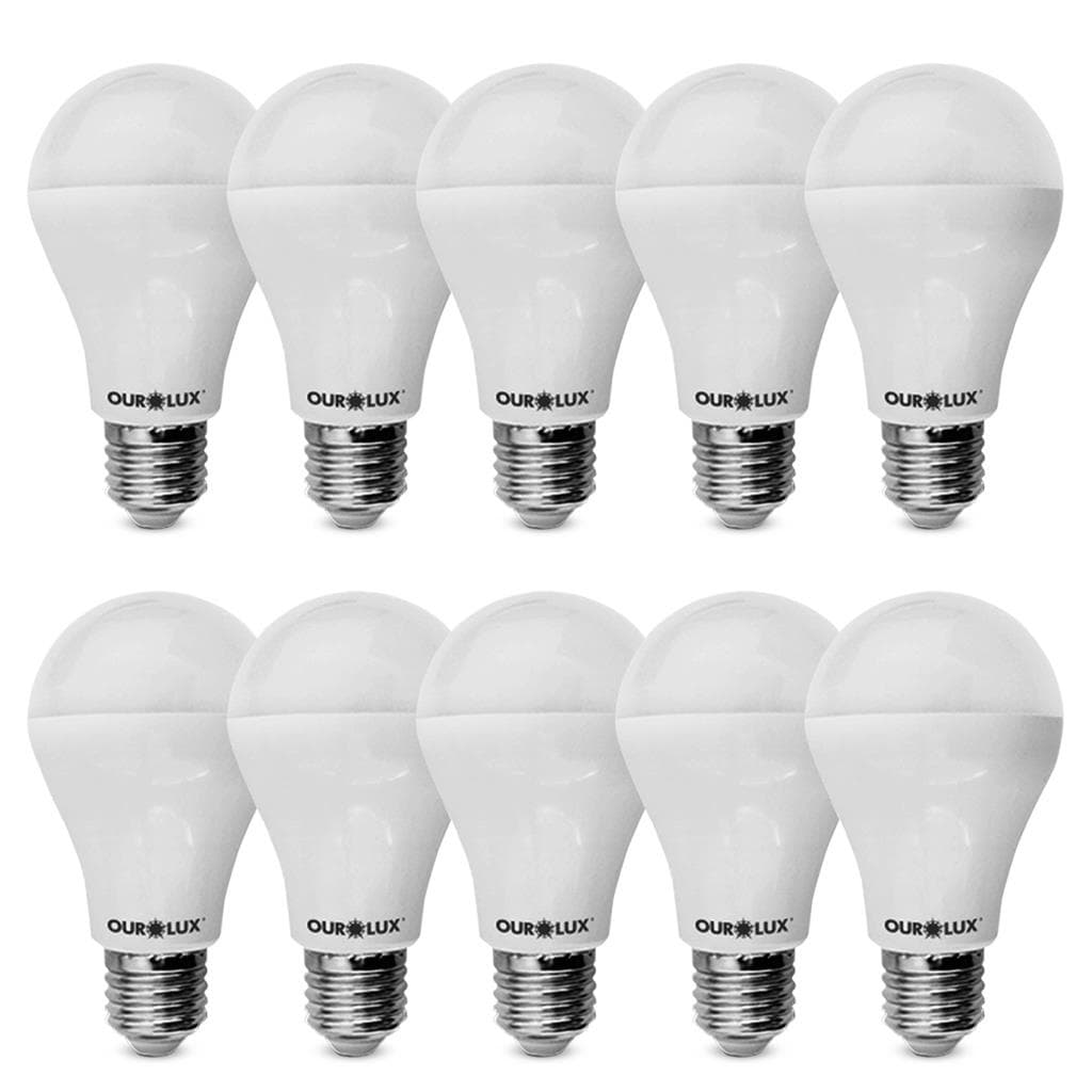 Kit 10 Lampadas Led Inteligente Sensor Presenca 9W E27 2700K