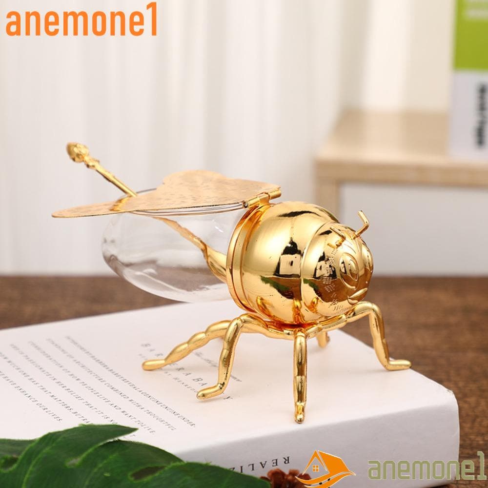 ANEMONE1 Pote De Mel 1Pcs Metal Decorativo Com Colher De Tempero