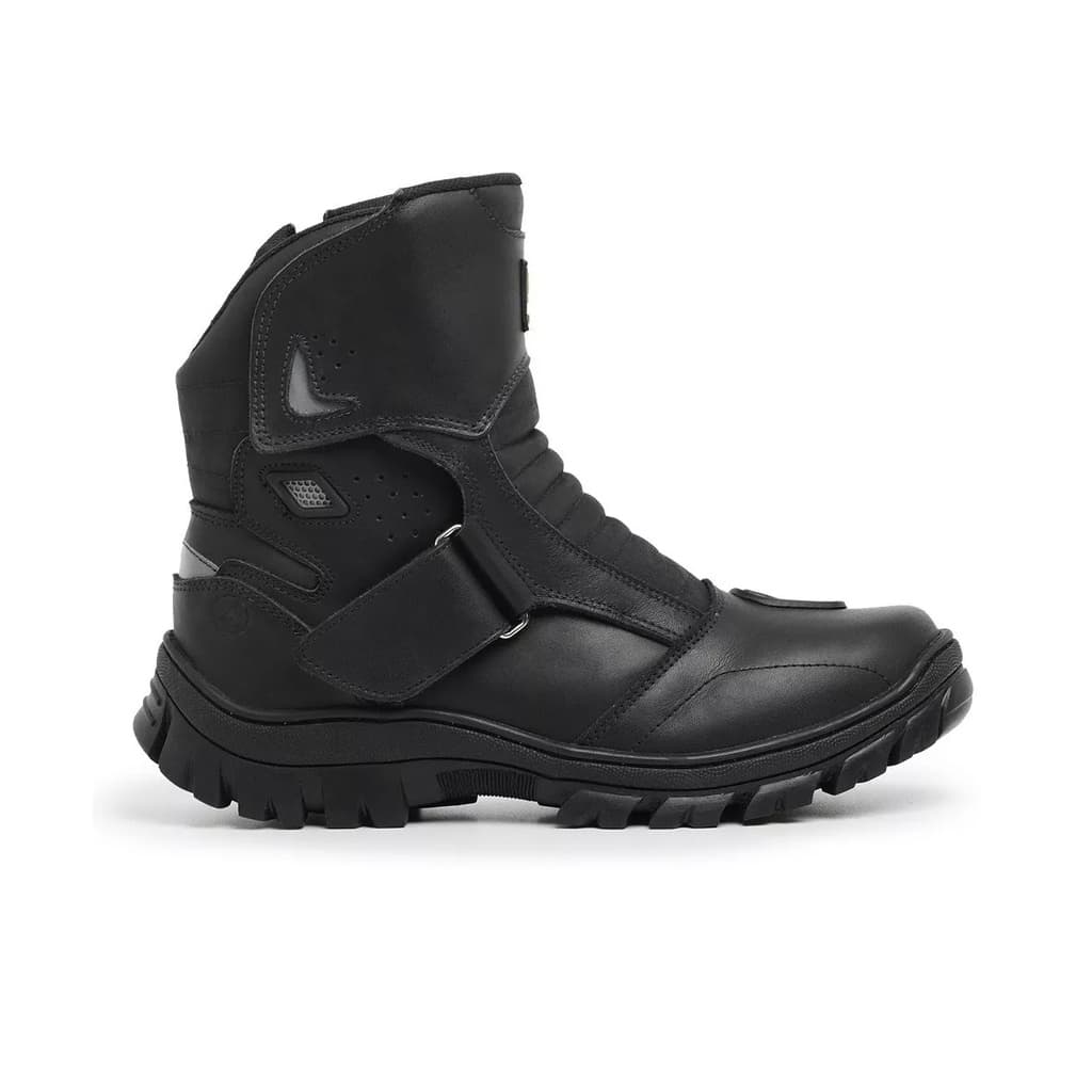 Bota Motociclista Couro Legítimo Com Proteção Motoqueiro Motoboy Moto Coturno