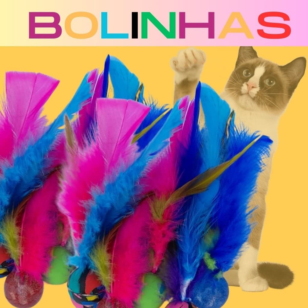 Kit 5 Brinquedos Para Gatos Bolinhas Gatinhos Filhotes Adultos b11c