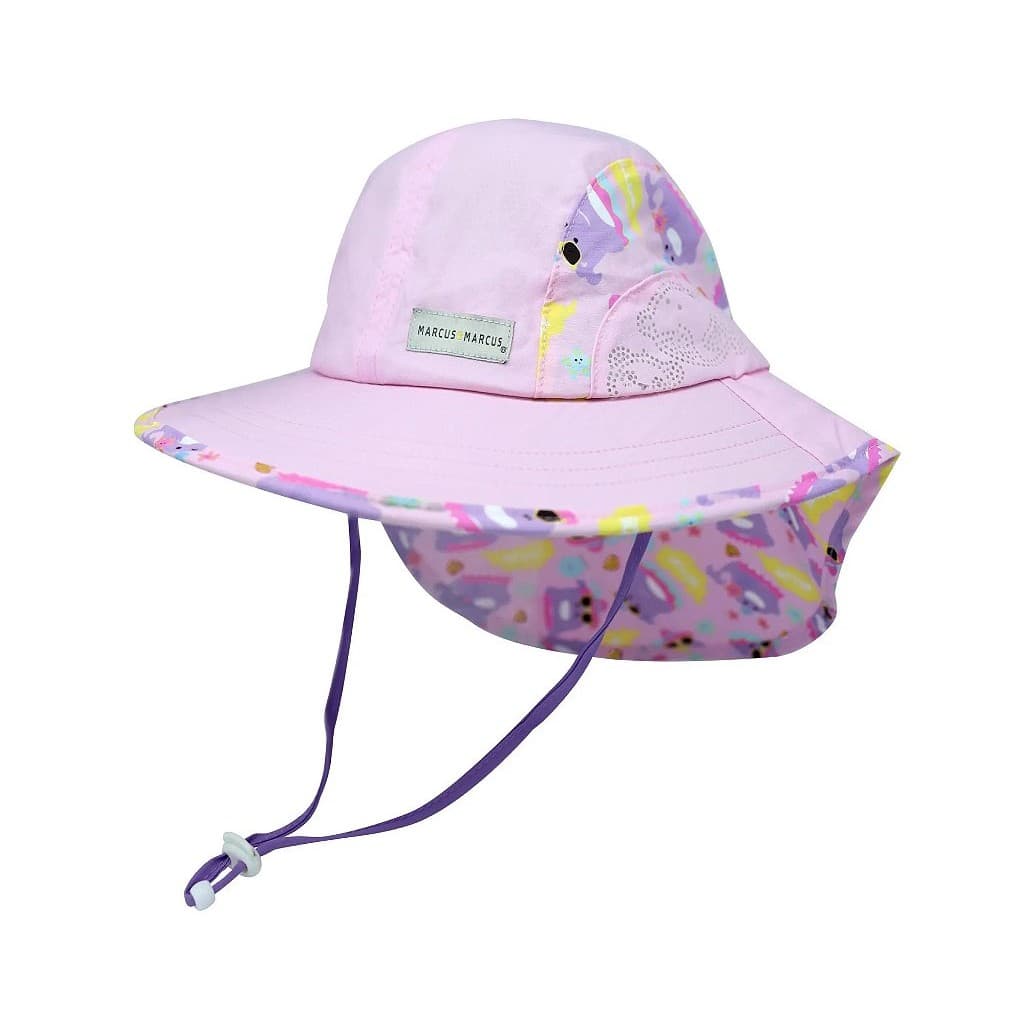 Chapéu com Proteção de Nuca e UV Baleia Willo (Tam G 52-56cm 2-6 Anos) - Marcus & Marcus