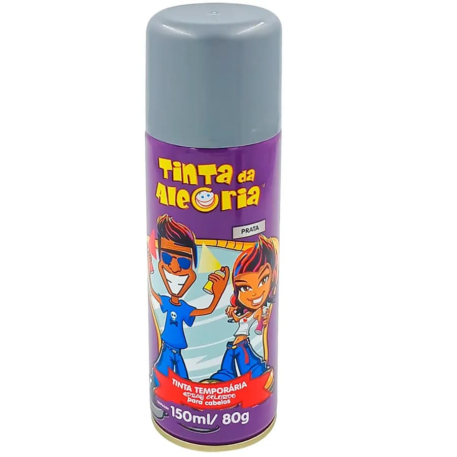 Tinta Spray Prata cabelo, PRATA, DALEGRIA
