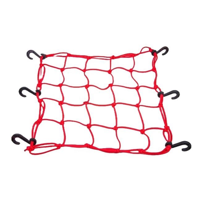 Rede Elástica Aranha 35 x 35cm Vermelho Capacete Bagageiro