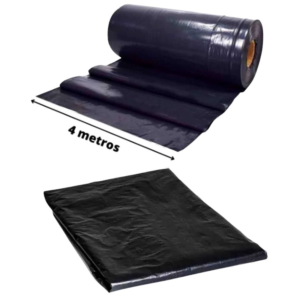 Lona Plástica Preta 6x2 Metros pintura/ Laje/construção/obra