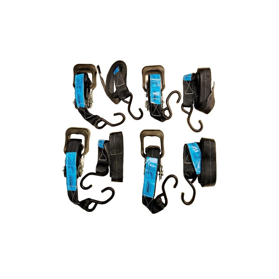 4 Conjuntos de Catraca e Cinta Náutica 35mmx3mts - 1500KG Preto
