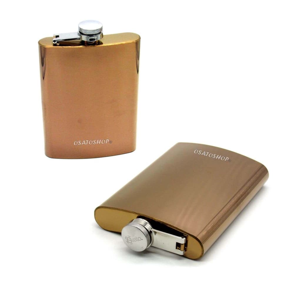 Cantil Porta Bebida De Bolso 240ml Rose Gold Bolso Whisky