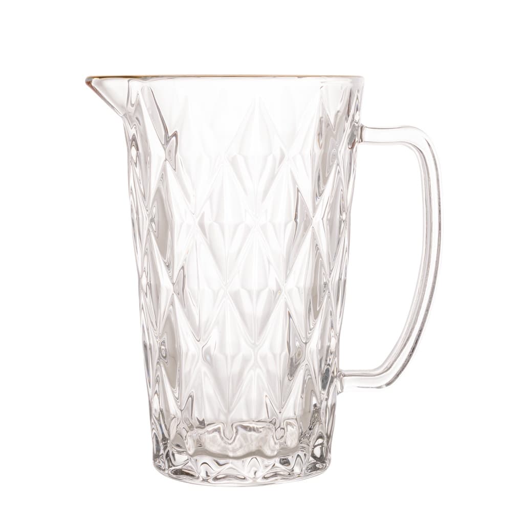 Jarra Transparente Com Borda Dourada 1 L Ke Home