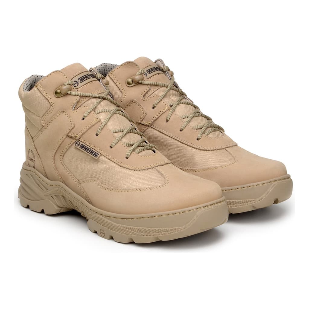 Bota  Masculina Feminina Em Couro Legitimo Tatica Segurança sola tratorada adventure segurança cano curto