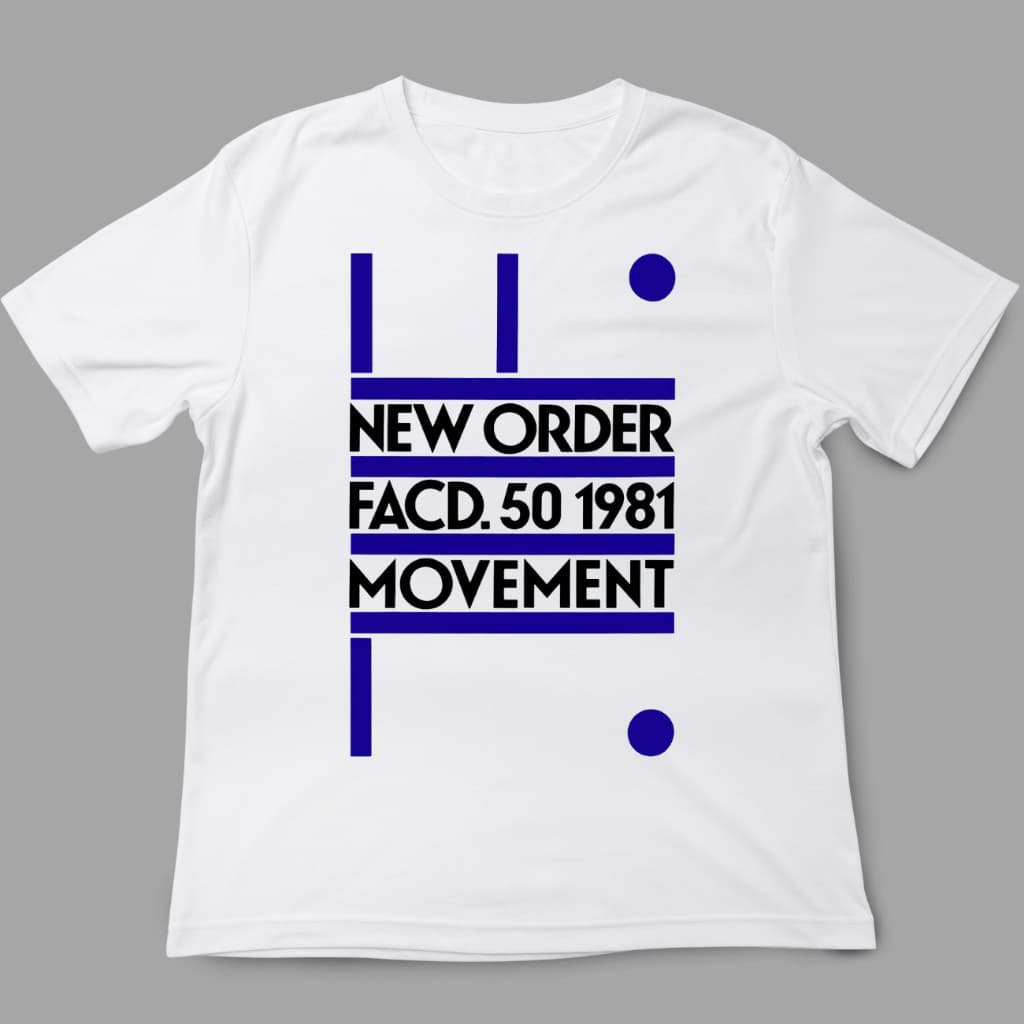 Camiseta New Order Fact. 50 1981 Movement Estilosa