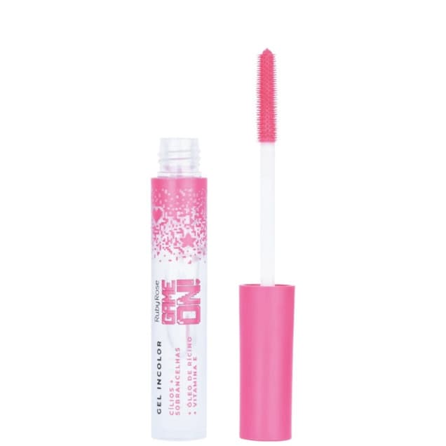 Gel Incolor Cílios e Sobrancelhas Vegano Game On Ruby Rose Óleo de Rícino e Vitamina E