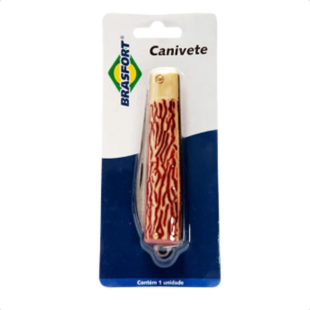Canivete Brasfort 8119 em Aço Inox – Lâmina Larga 80x26mm, Resistente, Profissional, Multiuso