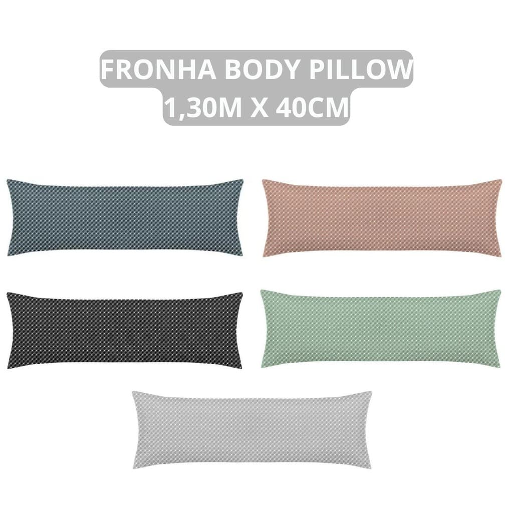 Kit 2 Fronhas Para Travesseiro de Corpo Body Pillow Toque Acetinado 40cm x 130cm Altenburg Slim